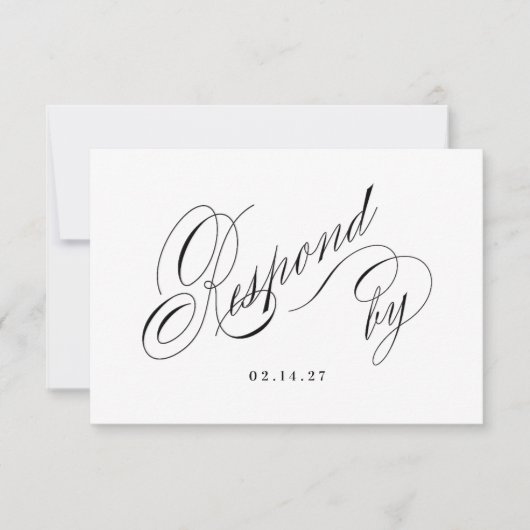 Carte de réponse à notre invitation de mariage (Devant)