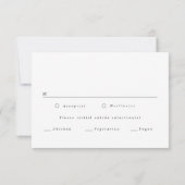 Carte de réponse à notre invitation de mariage (Dos)
