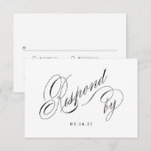 Carte de réponse à notre invitation de mariage (Devant / Derrière)