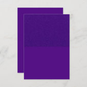 Carte de réponse à Parties scintillant violet - pe (Devant / Derrière)