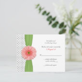 Carte de réponse à pois de Coral Gerber Daisy (Debout devant)