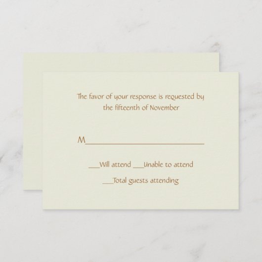 Carte de réponse à sable (Devant / Derrière)