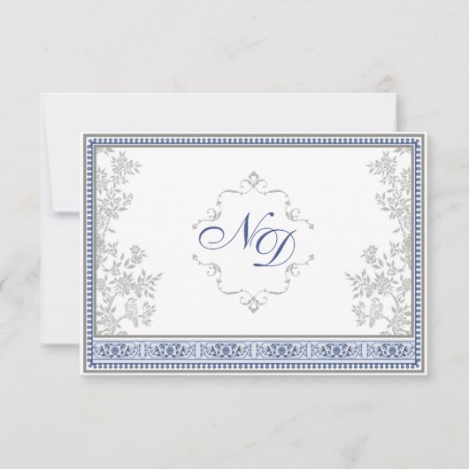 Carte de réponse à un mariage royal turc (Devant)
