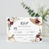 Carte de réponse à une baby shower pour mariage su (Debout devant)