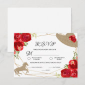 Carte de réponse à une fête de mariage Kentucky De (Devant / Derrière)