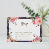 carte de réponse à une garden-party de mariage sur (Debout devant)