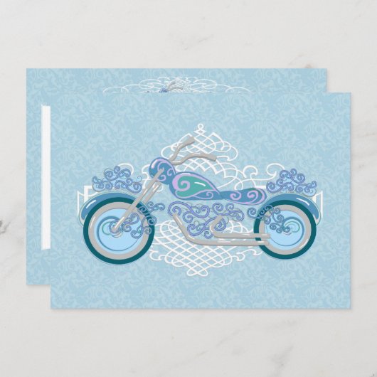 Carte de réponse à une invitation de mariage de mo (Devant / Derrière)