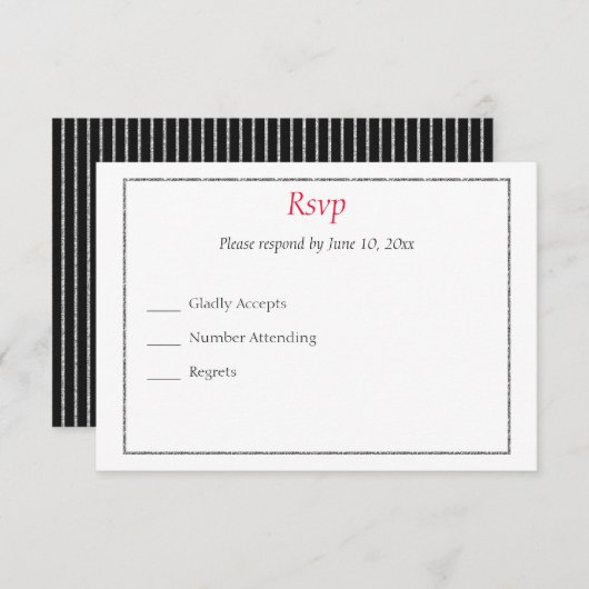 Carte de réponse à une invitation de mariage gay s (Devant / Derrière)