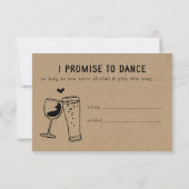 Carte de réponse à une invitation drôle avec deman (Dos)