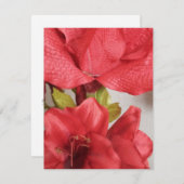 carte de réponse amaryllis mariage rouge (Devant / Derrière)