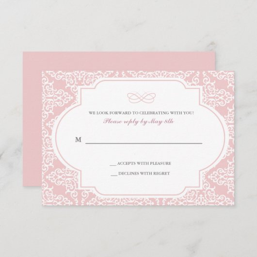 Carte de réponse Amour Véritable (Devant / Derrière)