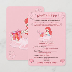 Carte de réponse anniversaire sous-marin rose modi