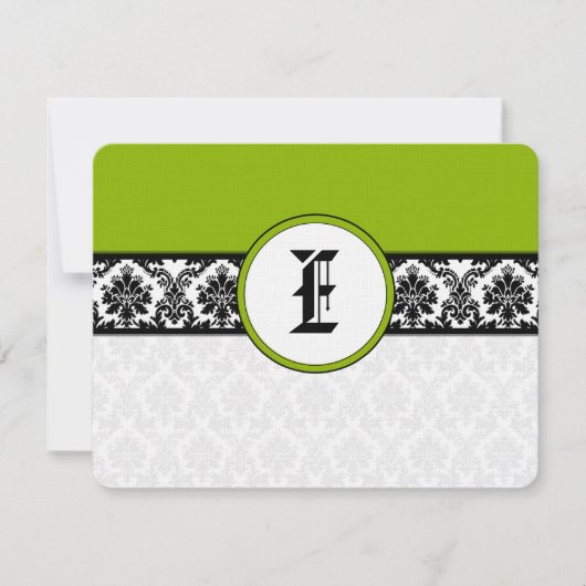 Carte de réponse Apple Green - Texte sur le côté m (Devant)