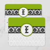 Carte de réponse Apple Green - Texte sur le côté m (Devant / Derrière)