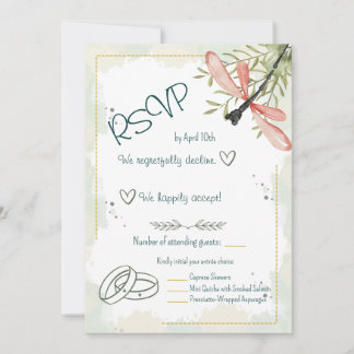 Carte de réponse aquarelle Firefly
