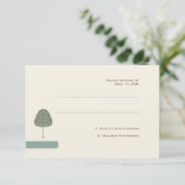 Carte de réponse Arbre Tourbillonnant (Debout devant)