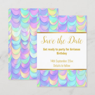 CARTE DE RÉPONSE ARC-EN-CIEL PRÉCIEUX PASTELS