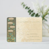 Carte de réponse Arch Art Nouveau Dragonfly Lilypa (Debout devant)