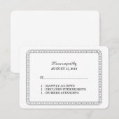 Carte de réponse arrondie en ébène (Devant / Derrière)