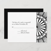 Carte de réponse Art déco A2 (Devant / Derrière)