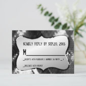 Carte de réponse Artistique Moderne Chic Trendy Se (Debout devant)