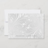 Carte de réponse assortie en damassé noir et blanc (Dos)