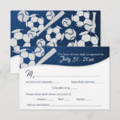 Carte de réponse au baseball de football avec choi (Devant / Derrière)