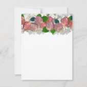 Carte de réponse au bouquet de fleurs corail et bl (Dos)