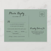 Carte de réponse au choix de menu à l'eucalyptus a (Dos)