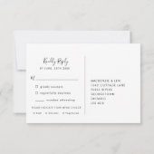 Carte de réponse au choix de menu de citron de jar (Dos)