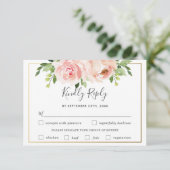 Carte de réponse au choix de repas de mariage flor (Debout devant)