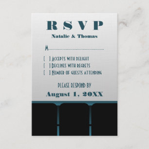 Carte de réponse au cinéma, bleu