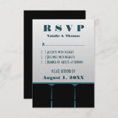 Carte de réponse au cinéma, bleu (Devant / Derrière)