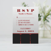 Carte de réponse au cinéma, rouge (Debout devant)