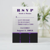 Carte de réponse au cinéma, violet (Debout devant)