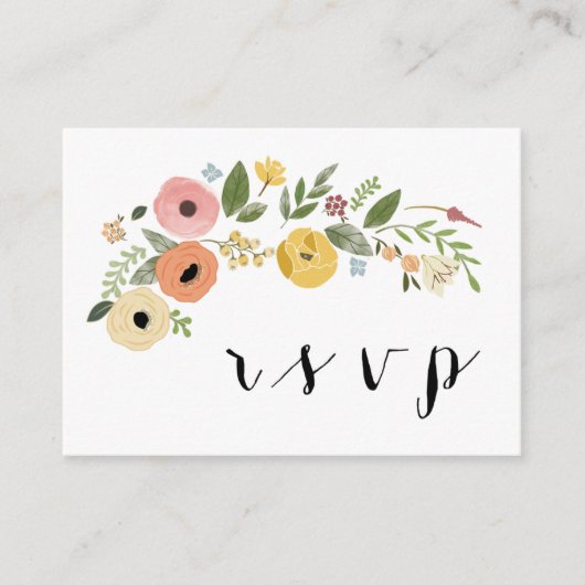 Carte de réponse au code QR de RSVP de mariage (Devant)