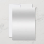 Carte de réponse au mariage avec fleurs élégantes (Dos)