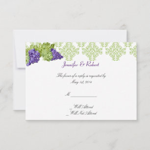Carte de réponse au mariage du jardin graphique