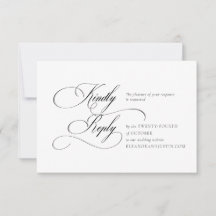 Carte de réponse au mariage noir