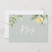 Carte de réponse au menu du citron de la Méditerra (Devant)