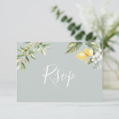 Carte de réponse au menu du citron de la Méditerra (Debout devant)