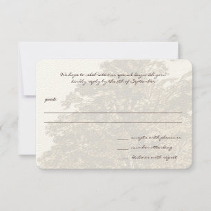 Carte de réponse au monogramme Brown Mariage Arbre