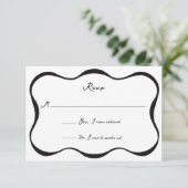 Carte de réponse au ruban encrée (Debout devant)