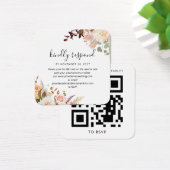 Carte de réponse au site Web de mariage avec code (Bureau)