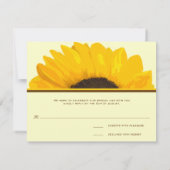 Carte de réponse au tournesol (Dos)