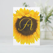 Carte de réponse au tournesol (Debout devant)