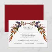 Carte de réponse Automne (Devant / Derrière)