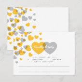 Carte de réponse aux coeurs modernes (Devant / Derrière)