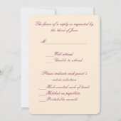 Carte de réponse aux fleurs roses en pot Mason (Dos)