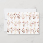 Carte de réponse aux fleurs sauvages Boho (Dos)